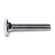 MIDWEST FASTENER 1/4"-20 x 1-1/2" Chrome Plated Grade 5 Steel Coarse Thread Carriage Head Bumper Bolts 5PK 74122